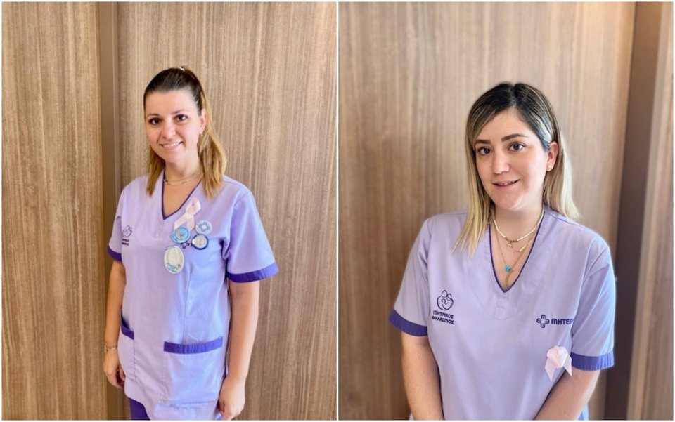 Καπετζώνη Ευτυχία (αριστερά), Πέζου Ελένη (δεξιά)