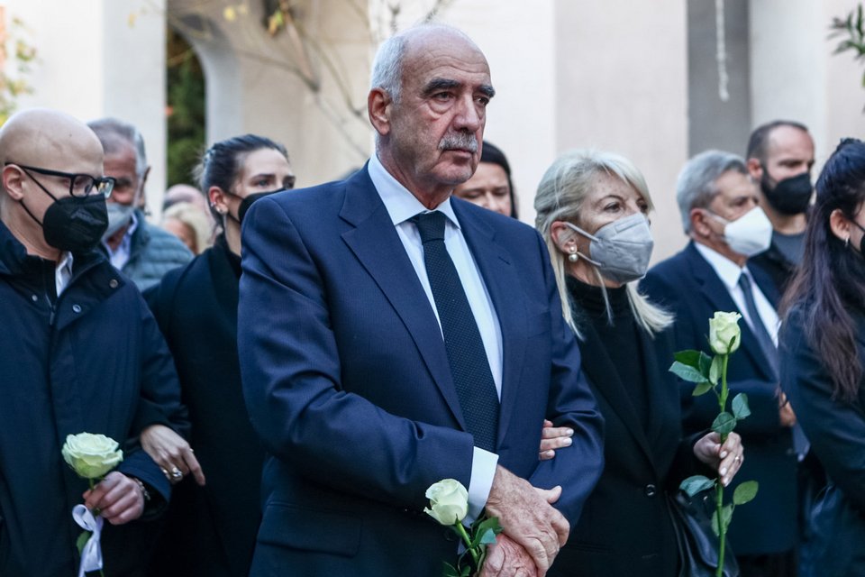 Ο ευρωβουλευτής της ΝΔ, Βαγγέλης Μεϊμαράκης, με τη σύζυγό του και κόρη της Νίτσας Μαρούδα, Ιωάννα Κολοκοτά / Φωτογραφία: ΣΩΤΗΡΗΣ ΔΗΜΗΤΡΟΠΟΥΛΟΣ-EUROKINISSI