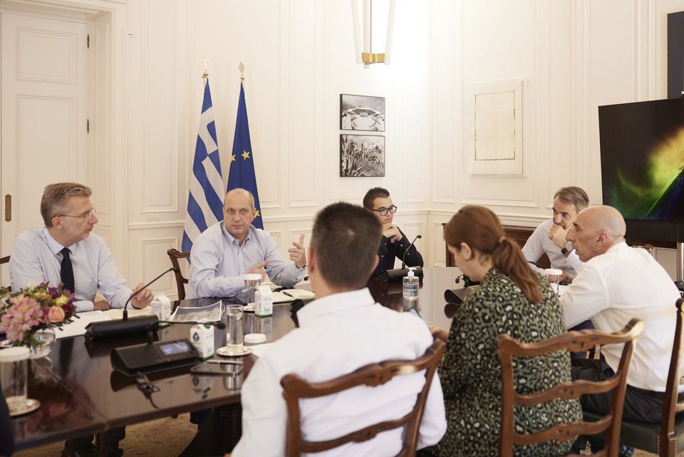 O Μητσοτάκης πέρασε την ημέρα του μαζί με τον Γιώργο Τσεβά