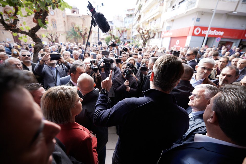 Στο Αίγιο ο πρωθυπουργός Κυριάκος Μητσοτάκης / EUROKINISSI