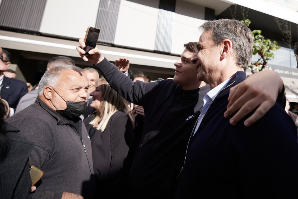 Στο Αίγιο ο πρωθυπουργός Κυριάκος Μητσοτάκης / EUROKINISSI
