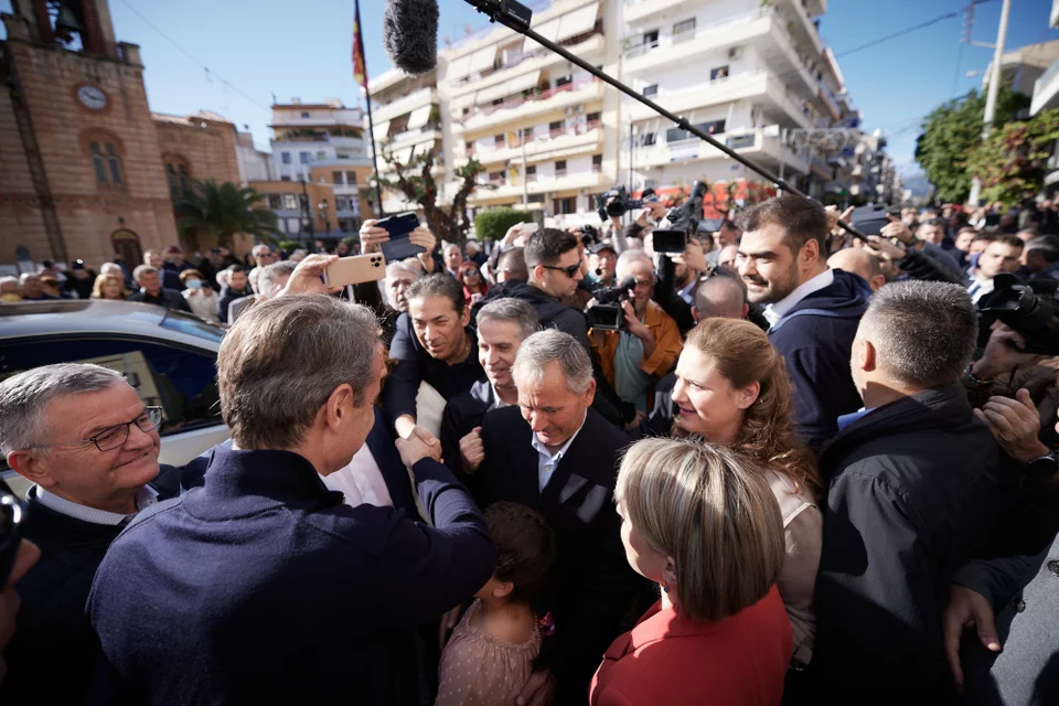 Στο Αίγιο ο πρωθυπουργός Κυριάκος Μητσοτάκης / EUROKINISSI 