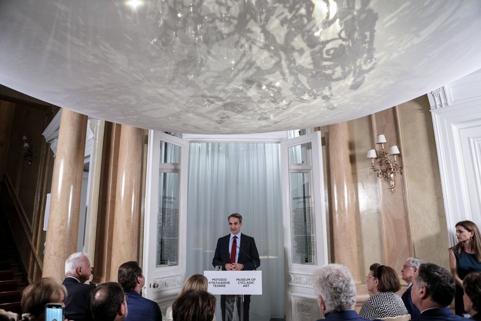 Επίσκεψη του Κυριάκου Μητσοτάκη στο Μουσείο Κυκλαδικής Τέχνης