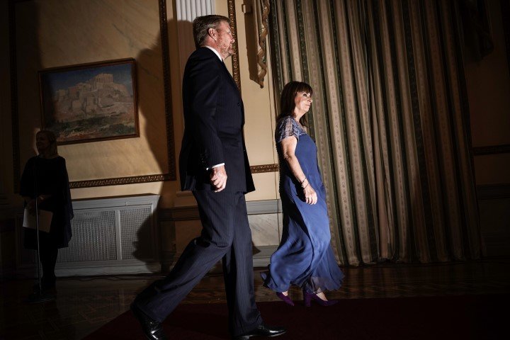 Ο Βασιλιάς της Ολλανδίας με την Πρόεδρο της Δημοκρατίας / Φωτογραφία: Menelaos Myrillas / SOOC