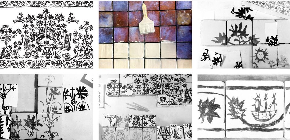 Η μαγική διαδικασία, με λεπτομερή έρευνα, της Μελίνας Ξενάκη για τη δημιουργία των πλακιδίων