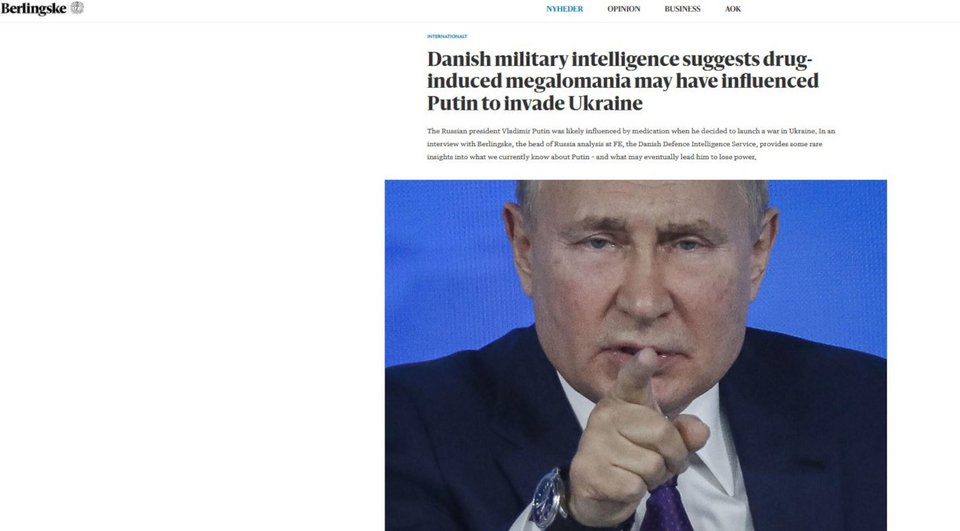 Tο δημοσίευμα της δανικής εφημερίδας Berlingske για τον Πούτιν