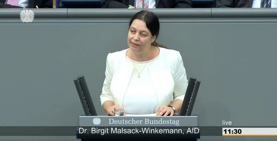 Η πρώην βουλευτής της AfD, Μπίργκιτ Μάλζακ-Βίνκεμαν και νυν δικαστής στο Βερολίνο μετείχε στην ακροδεξιά οργάνωση που σχεδίαζε το πραξικόπημα στη Γερμανία / Φωτογραφία: YouTube