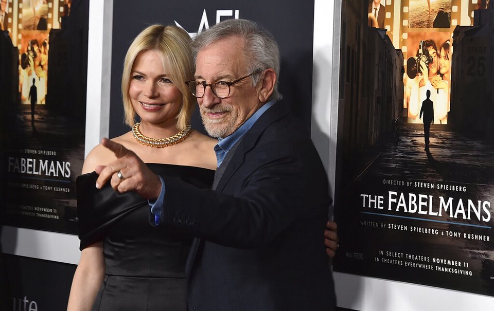 Η Michelle Williams και ο Steven Spielberg φτάνουν στην πρεμιέρα της ταινίας "The Fabelmans" στο πλαίσιο του AFI Fest, την Κυριακή 6 Νοεμβρίου 2022, στο Λος Άντζελες