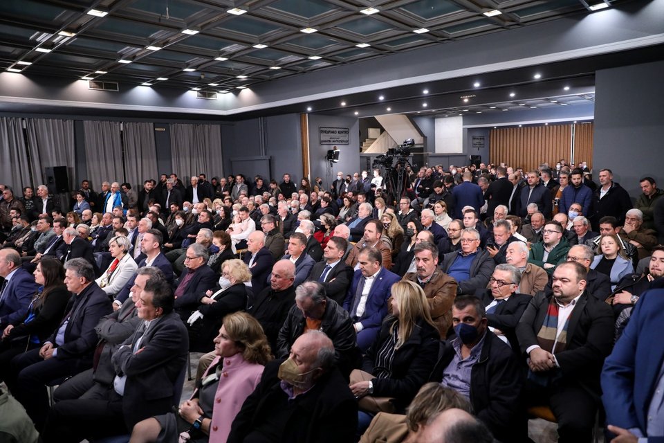 Ομιλία του πρωθυπουργού Κυριάκου Μητσοτάκη στην Τρίπολη / Φωτογραφία: Eurokinissi / Γιώργος Βιτσαράς  