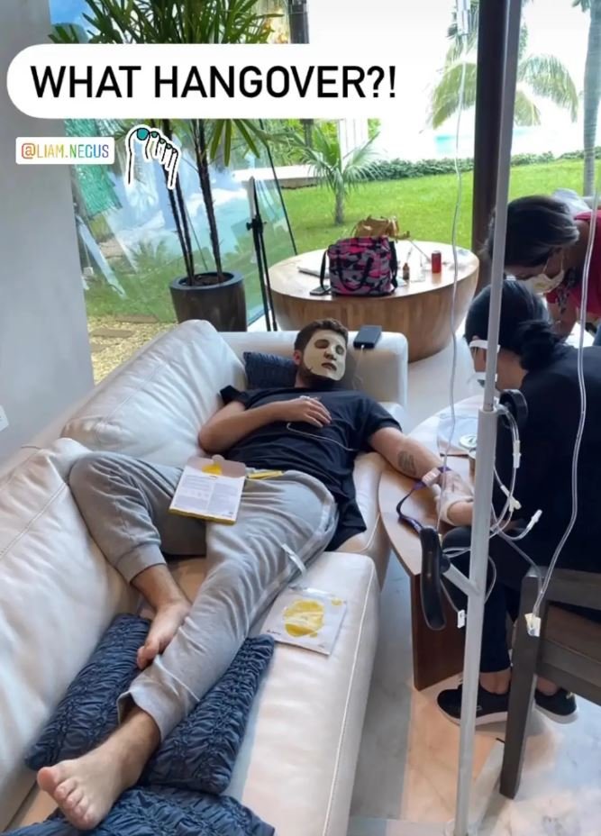 Σύμφωνα με δημοσίευμα, ο Liam Negus-Fancey φωτογραφήθηκε από έναν πρώην υπάλληλο να λαμβάνει ορό μετά από μια νύχτα έντονης διασκέδασης