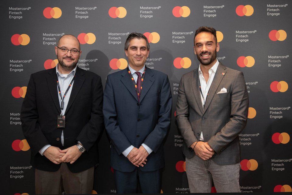 Δρ. Άκης Τσεκούρας - Επικεφαλής των Mastercard Advisors σε Ελλάδα, Κύπρο και Μάλτα, Χρήστος Δήμας - Υφυπουργός Έρευνας και Τεχνολογίας, Παναγιώτης Πολύδωρος - Country Manager της Mastercard για Ελλάδα,