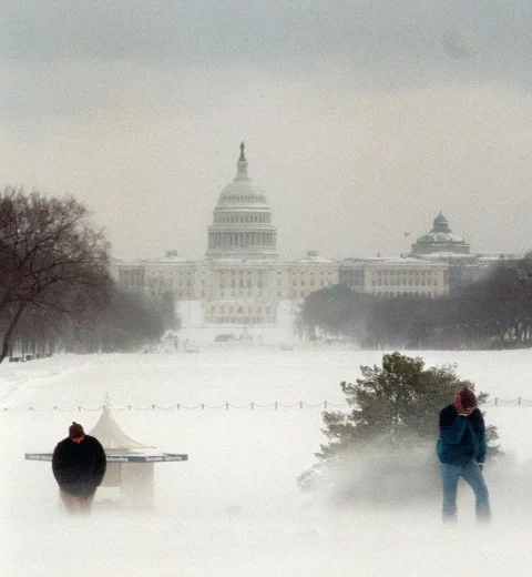 Ο χιονοστρόβιλος του 1996 στις ΗΠΑ -Φωτογραφία: AP Photo/Cameron Craig