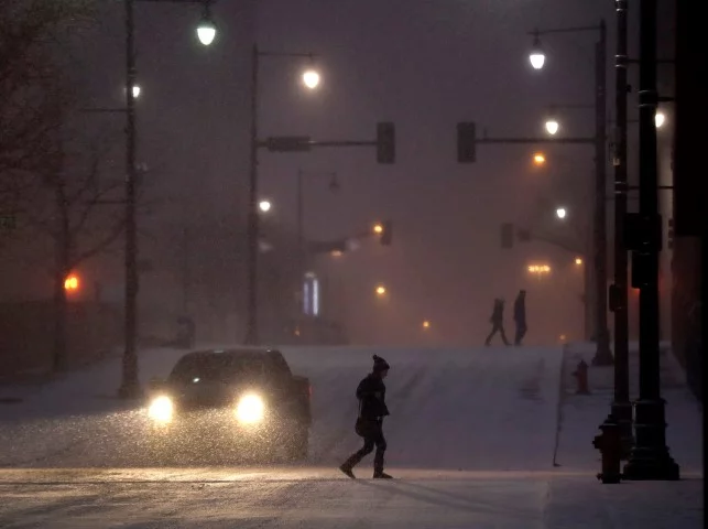 Ο «Γκοτζίλα του χιονιού», το 2016 στις ΗΠΑ - Φωτογραφία: AP Photo/Charlie Riedel