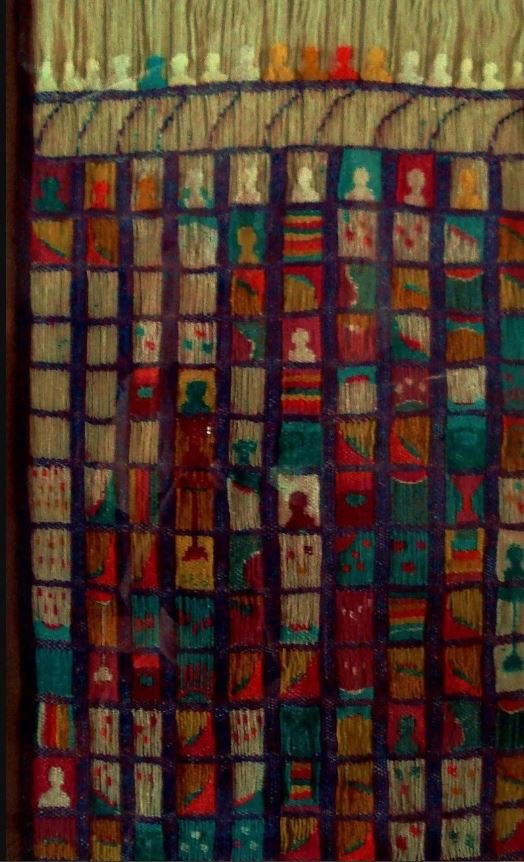 Το Υφαντό σε όρθιο αργαλειό της Ιωάννας Τερλίδου, στην αρχή της έκθεσης