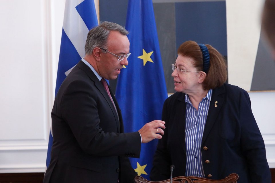 Ο Χρήστος Σταϊκούρας και η Λίνα Μενδώνη