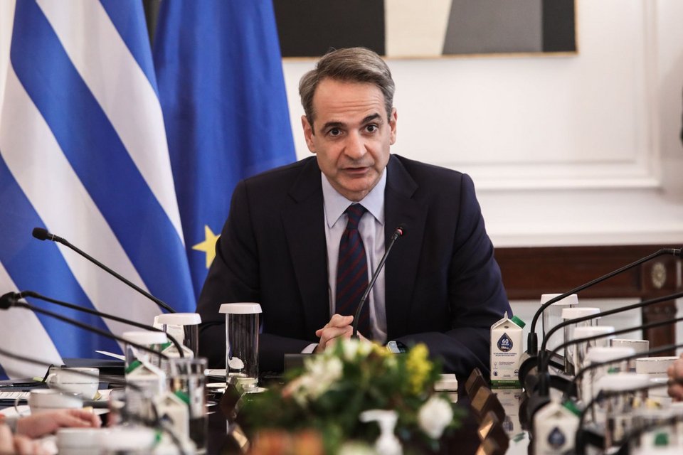 Ο πρωθυπουργός κατά τη διάρκεια της εισαγωγικής του τοποθέτησης στο υπουργικό συμβούλιο