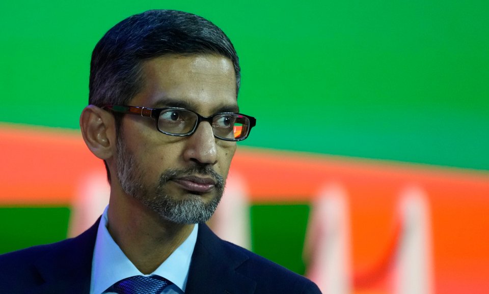 Ο CEO της Alphabet, S.Pichai/ Φωτογραφία AP