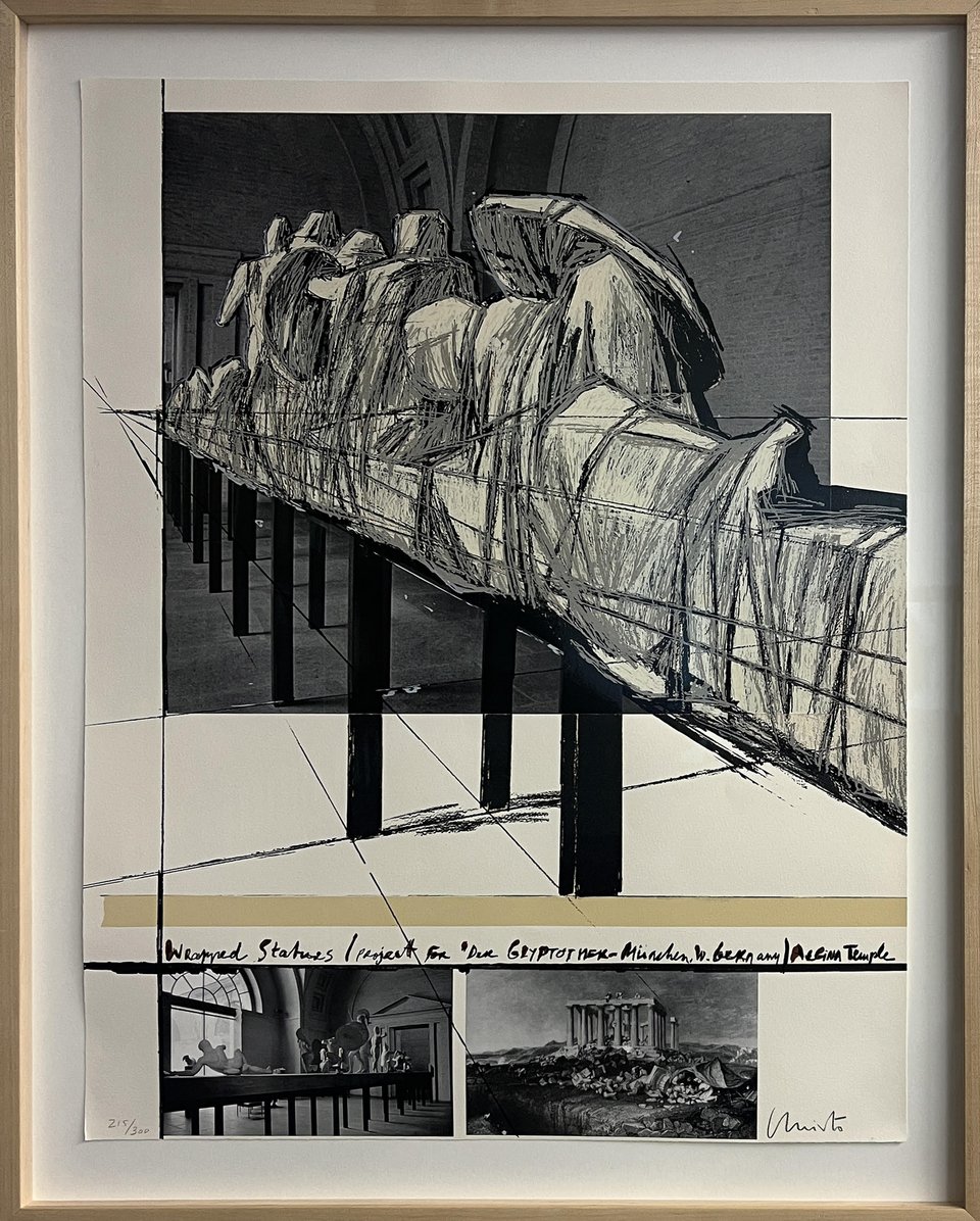 ChristoWrapped Statues; Project for the Glyptothek (1988)Screenprint in colors, photo-collage/paper (Ed. 215/ 300)88 x 68 εκ.