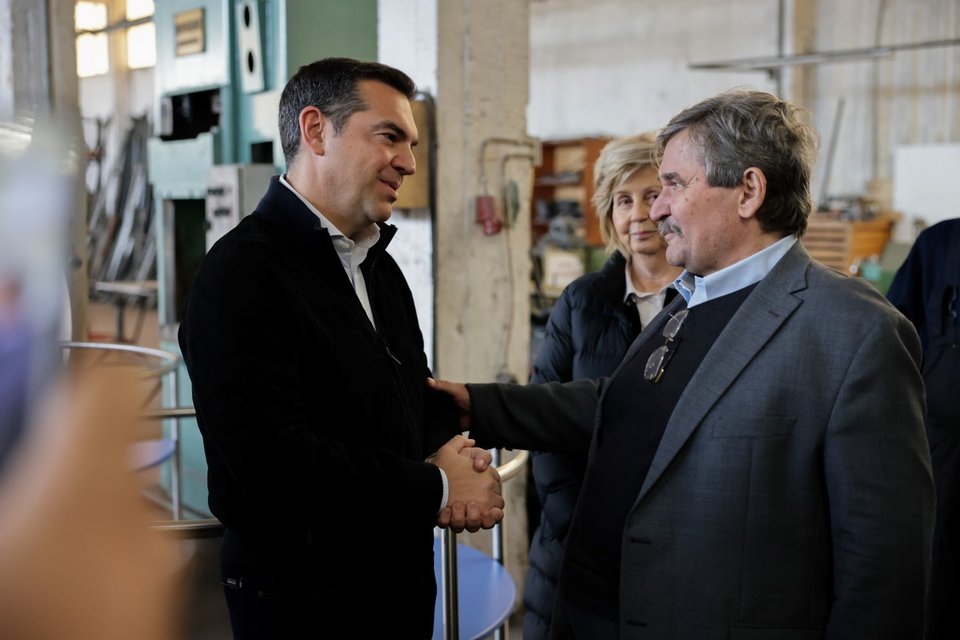 Ο Αλέξης Τσίπρας στο Αιγάλεω