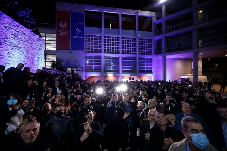 Ομιλία του πρωθυπουργού Κυριάκου Μητσοτάκη στο Πολιτιστικό Κέντρο Ηρακλείου / Φωτογραφία: eurokinissi - ΡΑΠΑΝΗΣ ΣΤΕΦΑΝΟΣ