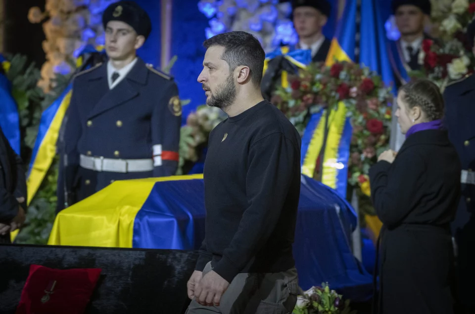 Βολοντίμιρ Ζελένσκι, Ολένκα Ζελένσκι στην κηδεία του Ουκρανού ΥΠΕΣ