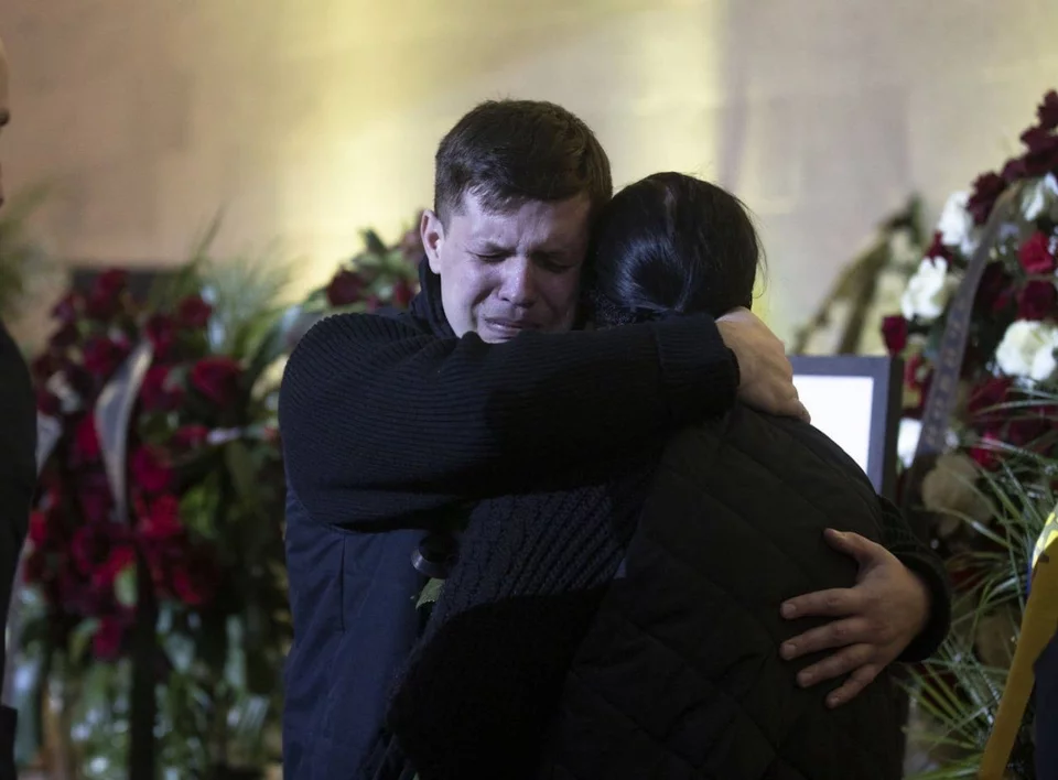 Βολοντίμιρ Ζελένσκι, Ολένκα Ζελένσκι στην κηδεία του Ουκρανού ΥΠΕΣ
