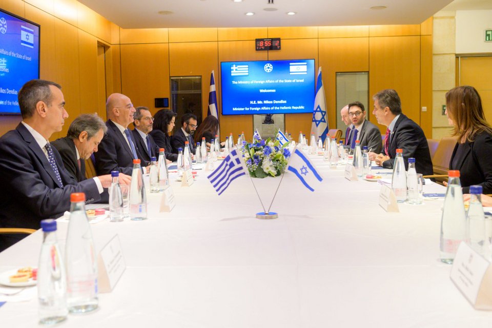 Οι συζητήσεις του Νίκου Δένδια με τον Ισραηλινό ομόλογό του/ Twitter