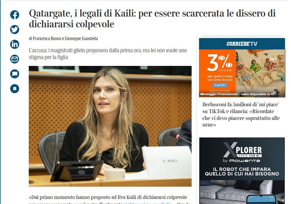Το δημοσίευμα της Corriere della Sera