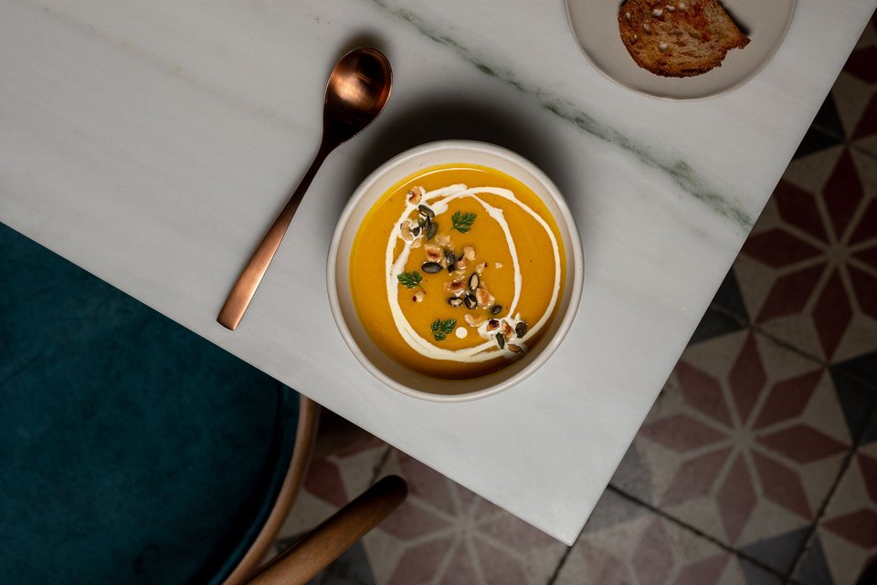 Βελουτέ σούπα κολοκύθας από τον Κρίτωνα Πουλή