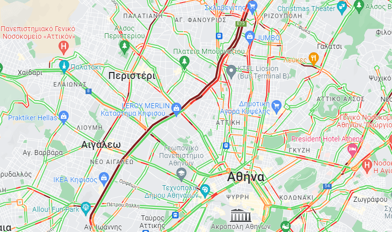 Δείτε live την κίνηση στους δρόμους.