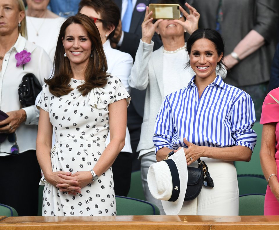 Μέγκαν Μαρκλ και Κέιτ Μίντλετον σε αγώνα στο Wimbledon