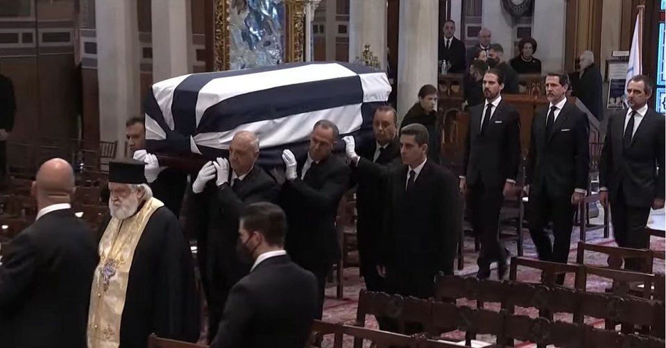 κηδεία τέως βασιλιάς κωνσταντίνος φωτογραφίες από την μητρόπολη και το τατόι