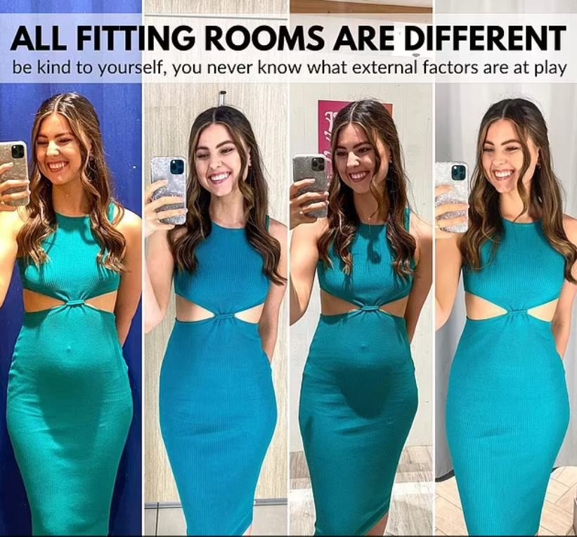 Η Bree Lenehan πήγε σε τέσσερα δοκιμαστήρια και έβγαλε φωτογραφίες του εαυτού της στην ίδια πόζα φορώντας το ίδιο φόρεμα