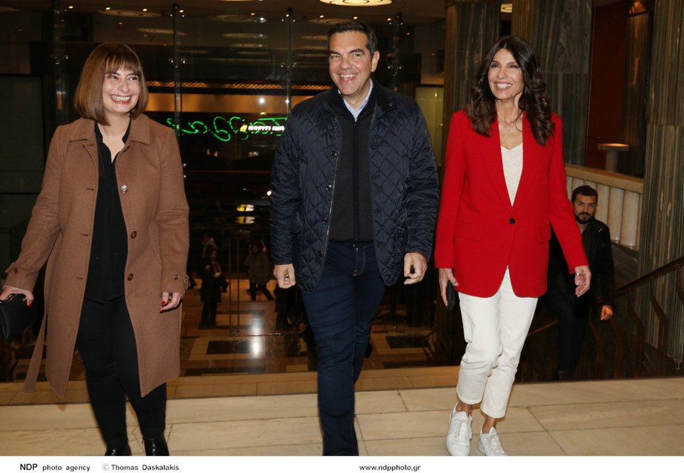 Ράνια Σβίγκου, Αλέξης Τσίπρας, Πόπη Τσαπανίδου / Φωτογραφία: NDP