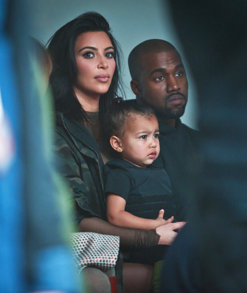 Kim Kardashian, Kanye West με την κόρη τους, North West