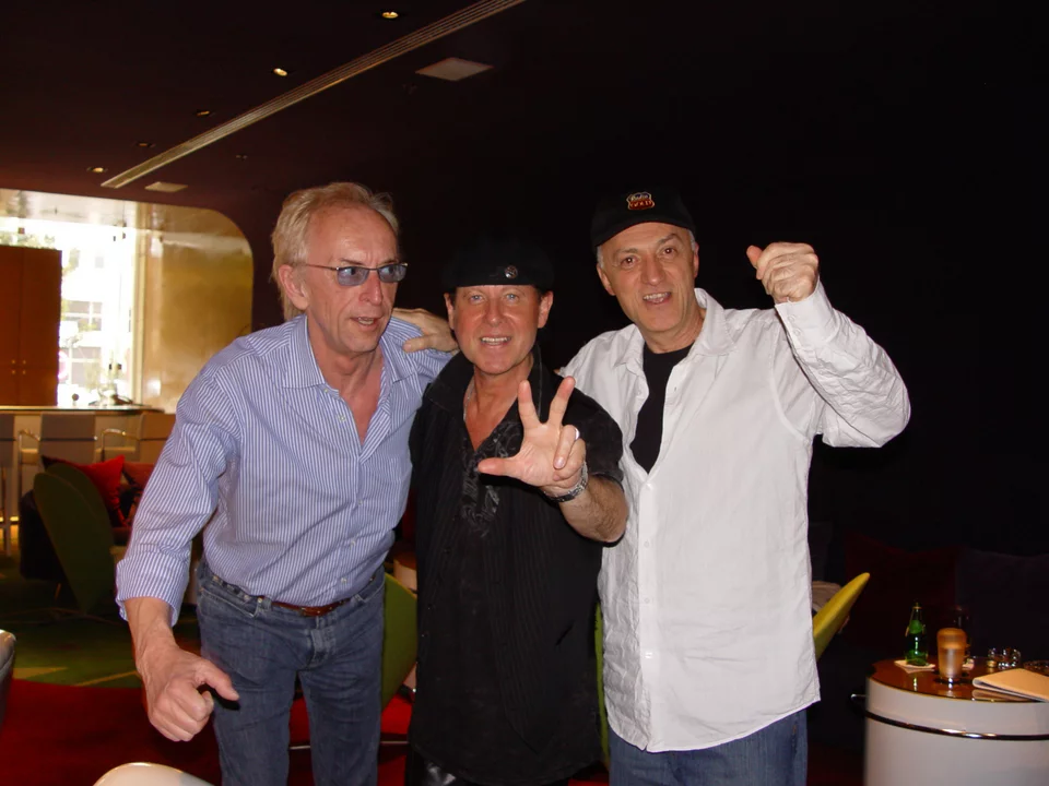 Ο Μαστοράκης με τον Klaus Meine των Scorpions