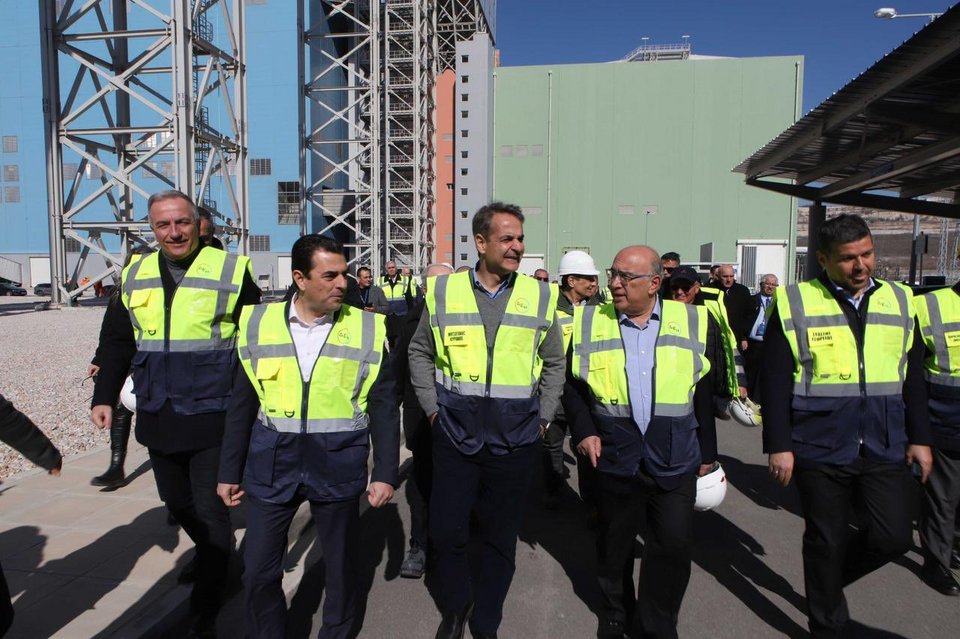 Σταύρος Καλαφάτης, Κώστας Σκρέκας, Κυριάκος Μητσοτάκης, Μιχάλης Παπαδόπουλος, Γιώργος Στάσσης (ΔΕΗ)