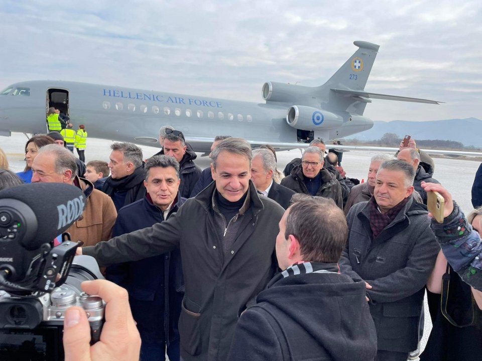 Άφιξη Κυριακού Μητσοτάκη στη Καστοριά/ Φωτογραφία kozan.gr