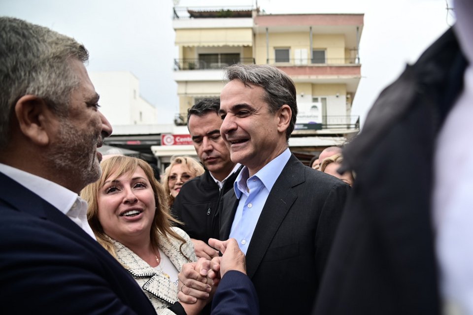 Ο Κυριάκος Μητσοτάκης στο Μενίδι / Φωτογραφία: ΜΙΧΑΛΗΣ ΚΑΡΑΓΙΑΝΝΗΣ/EUROKINISSI