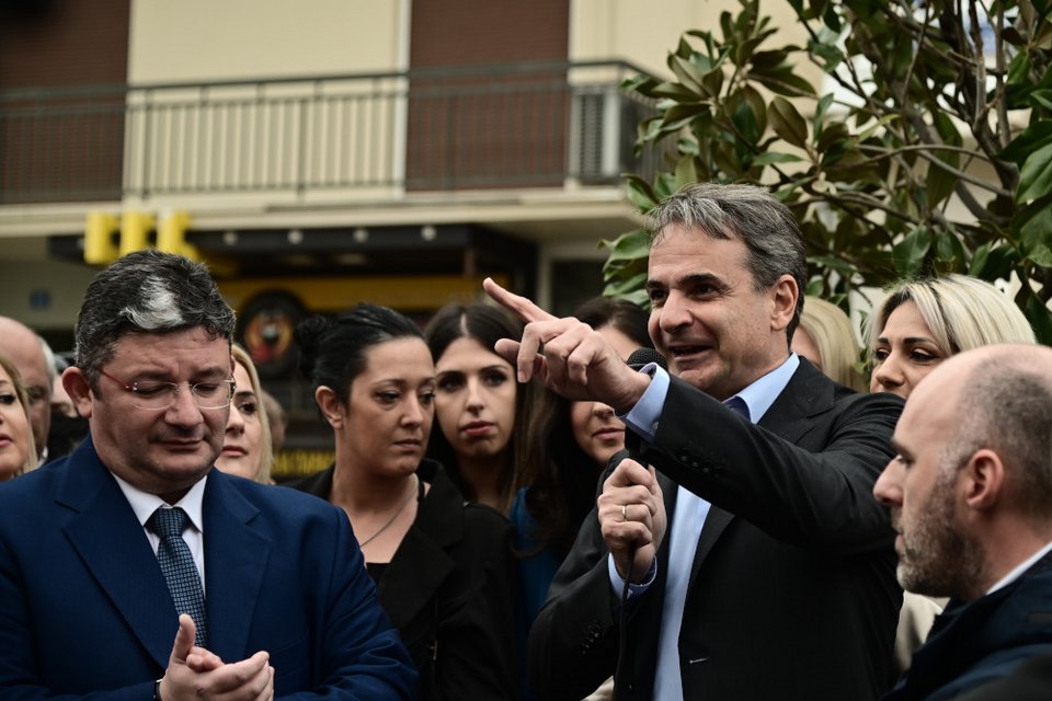 Ο Κυριάκος Μητσοτάκης στο Μενίδι / Φωτογραφία: ΜΙΧΑΛΗΣ ΚΑΡΑΓΙΑΝΝΗΣ/EUROKINISSI