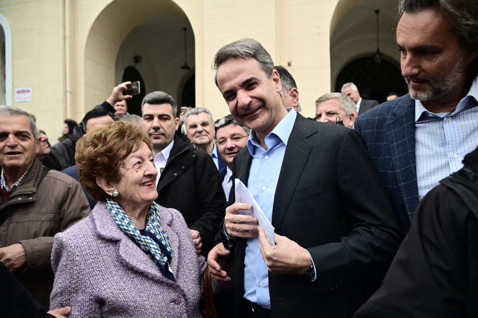 Ο Κυριάκος Μητσοτάκης στο Μενίδι / Φωτογραφία: ΜΙΧΑΛΗΣ ΚΑΡΑΓΙΑΝΝΗΣ/EUROKINISSI