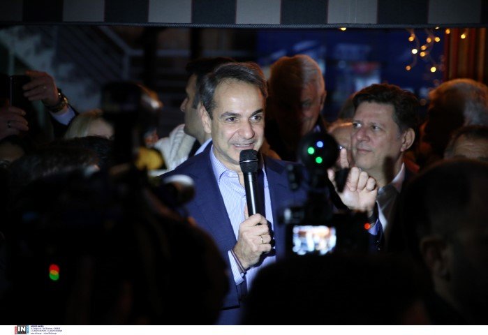 Ο Κυριάκος Μητσοτάκης στο Περιστέρι / Φωτογραφία: Intimenews/ΚΑΜΣΗΣ ΔΗΜΟΣΘΕΝΗΣ