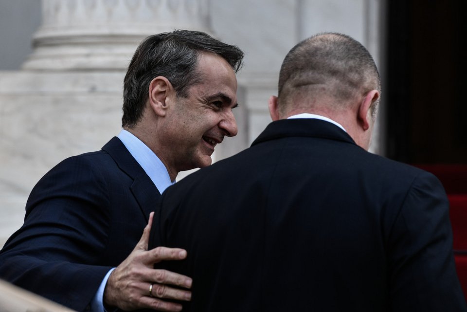 Συνάντηση του Πρωθυπουργού Κ. Μητσοτάκη με τον Πρόεδρο της Βουλγαρίας R. Radev (Φωτογραφία ΓΙΑΝΝΗΣ ΠΑΝΑΓΟΠΟΥΛΟΣ/EUROKINISSI)