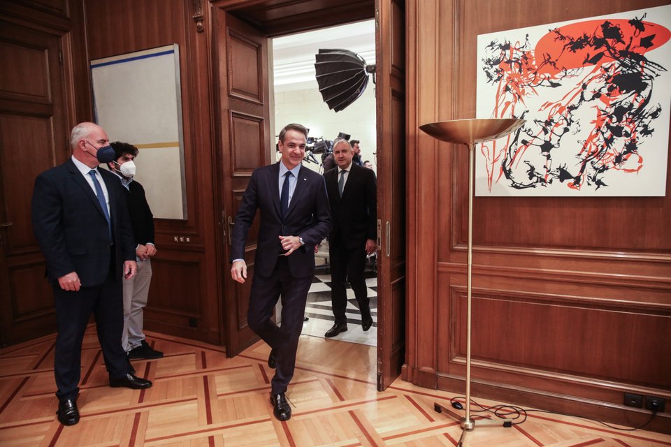 Συνάντηση του Πρωθυπουργού Κ. Μητσοτάκη με τον Πρόεδρο της Βουλγαρίας R. Radev (Φωτογραφία ΓΙΑΝΝΗΣ ΠΑΝΑΓΟΠΟΥΛΟΣ/EUROKINISSI)