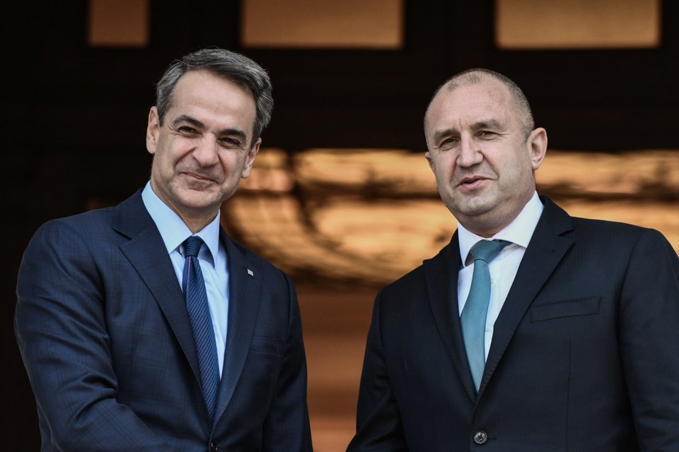 Συνάντηση του Πρωθυπουργού Κ. Μητσοτάκη με τον Πρόεδρο της Βουλγαρίας R. Radev (Φωτογραφία ΓΙΑΝΝΗΣ ΠΑΝΑΓΟΠΟΥΛΟΣ/EUROKINISSI)