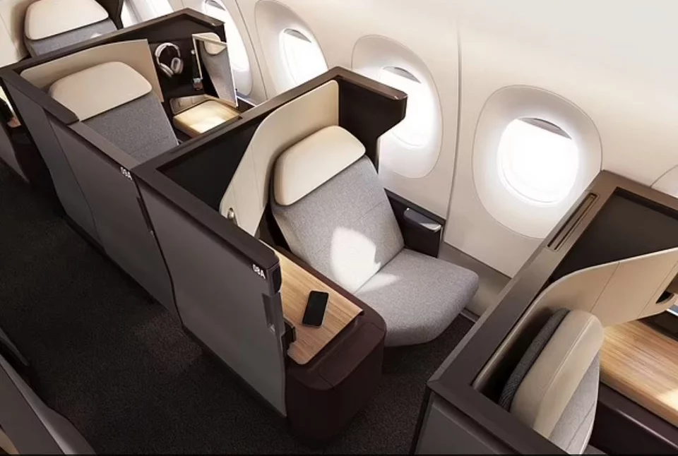 Οι επιβάτες Business-class θα έχουν θέσεις με πόρτες ιδιωτικότητας, κρεβάτια δύο μέτρωνκαι «γενναιόδωρο» αποθηκευτικό χώρο