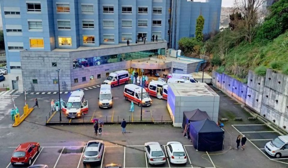 Πλάνο από το νοσοκομείο κατά την πρώτη καραντίνα, τον Μάρτιο του 2020, στην ταινία Infiesto
