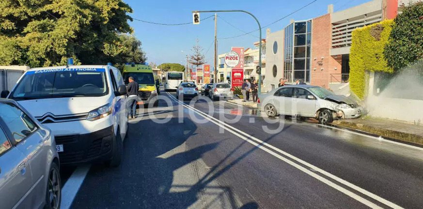 Τροχαίο στη Πάτρα / Φωτογραφία pelop.gr