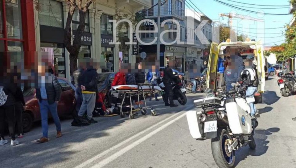 τροχαίο ατύχημα στο κέντρο των Χανίων-Φωτογραφία neakriti.gr