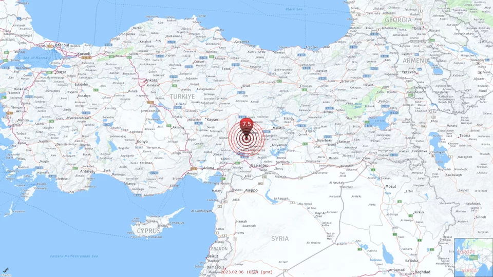 Το επίκεντρο του νέου σεισμού στην Τουρκία